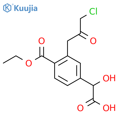 Ethyl 4-(carboxy(hydroxy)methyl)-2-(3-chloro-2-oxopropyl)benzoate structure