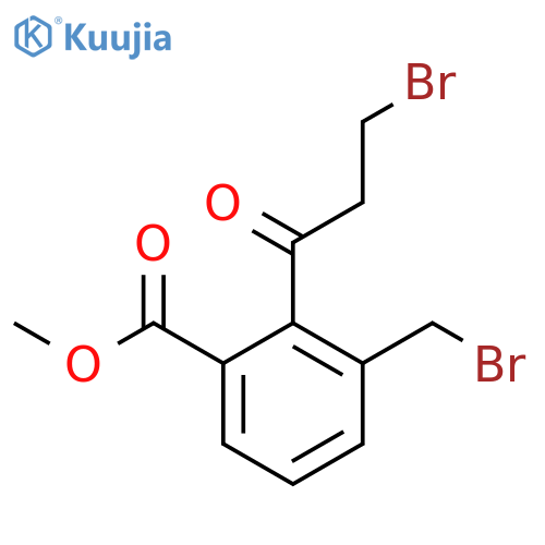 Methyl 3-(bromomethyl)-2-(3-bromopropanoyl)benzoate structure