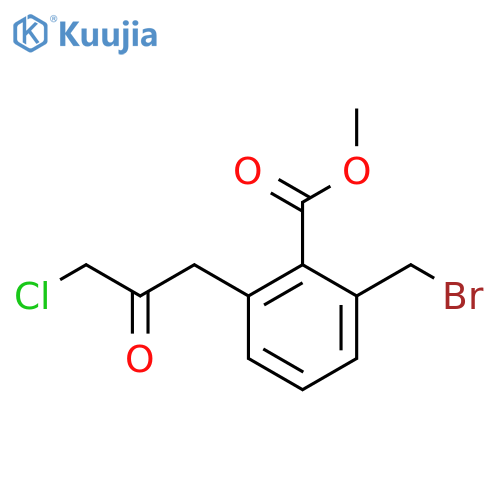 Methyl 2-(bromomethyl)-6-(3-chloro-2-oxopropyl)benzoate structure
