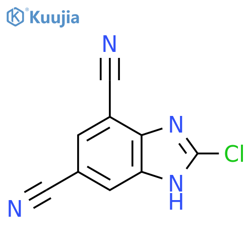 2-Chloro-4,6-dicyano-1H-benzimidazole structure