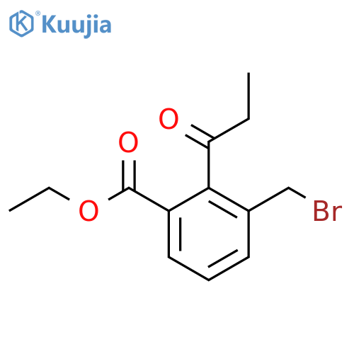 Ethyl 3-(bromomethyl)-2-propionylbenzoate structure
