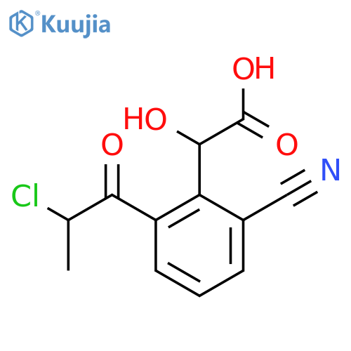 2-(2-Chloropropanoyl)-6-cyanomandelic acid structure