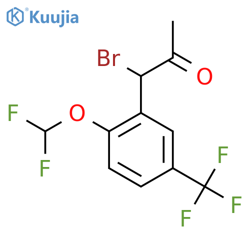 1-Bromo-1-(2-(difluoromethoxy)-5-(trifluoromethyl)phenyl)propan-2-one structure