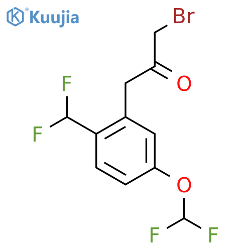 3-Bromo-1-(5-(difluoromethoxy)-2-(difluoromethyl)phenyl)propan-2-one structure