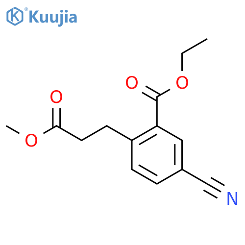 Ethyl 5-cyano-2-(3-methoxy-3-oxopropyl)benzoate structure