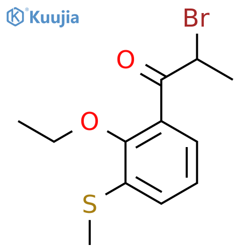 2-Bromo-1-(2-ethoxy-3-(methylthio)phenyl)propan-1-one structure