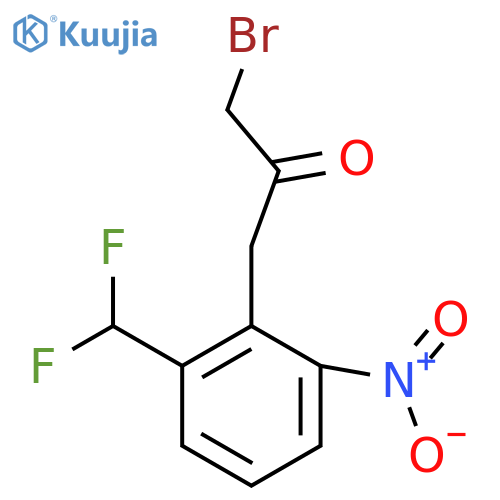 1-Bromo-3-(2-(difluoromethyl)-6-nitrophenyl)propan-2-one structure
