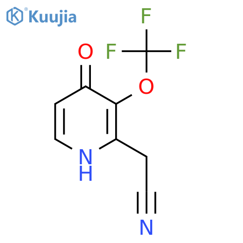 4-Hydroxy-3-(trifluoromethoxy)pyridine-2-acetonitrile structure