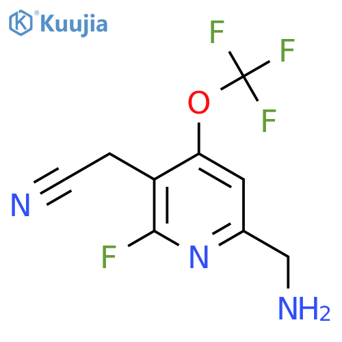 6-(Aminomethyl)-2-fluoro-4-(trifluoromethoxy)pyridine-3-acetonitrile structure