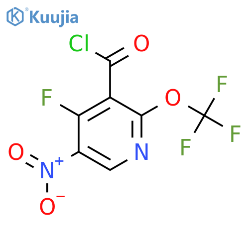 4-Fluoro-5-nitro-2-(trifluoromethoxy)pyridine-3-carbonyl chloride structure