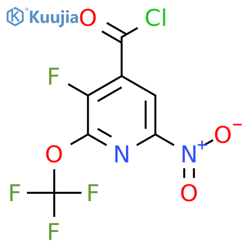 3-Fluoro-6-nitro-2-(trifluoromethoxy)pyridine-4-carbonyl chloride structure