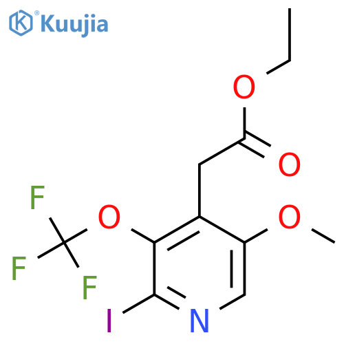 Ethyl 2-iodo-5-methoxy-3-(trifluoromethoxy)pyridine-4-acetate structure
