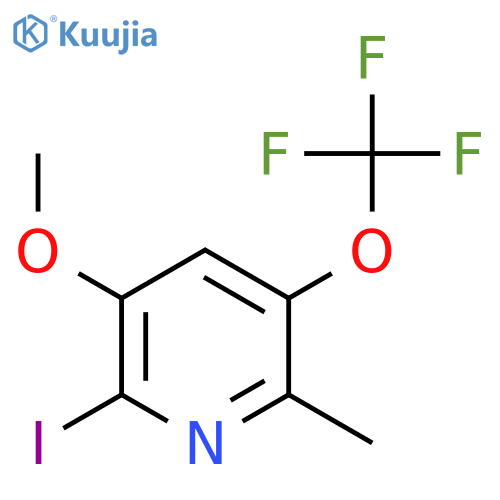 2-Iodo-3-methoxy-6-methyl-5-(trifluoromethoxy)pyridine structure