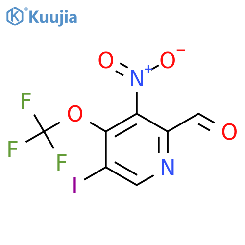 5-Iodo-3-nitro-4-(trifluoromethoxy)pyridine-2-carboxaldehyde structure