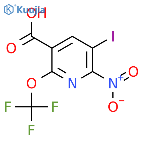 3-Iodo-2-nitro-6-(trifluoromethoxy)pyridine-5-carboxylic acid structure
