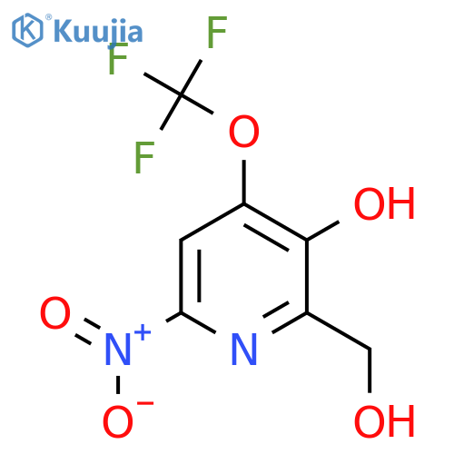 3-Hydroxy-6-nitro-4-(trifluoromethoxy)pyridine-2-methanol structure