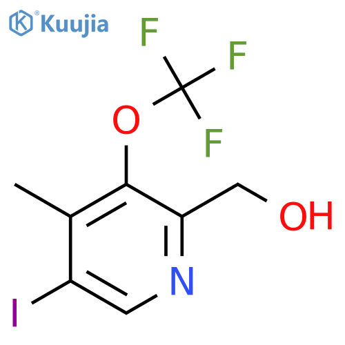 5-Iodo-4-methyl-3-(trifluoromethoxy)pyridine-2-methanol structure