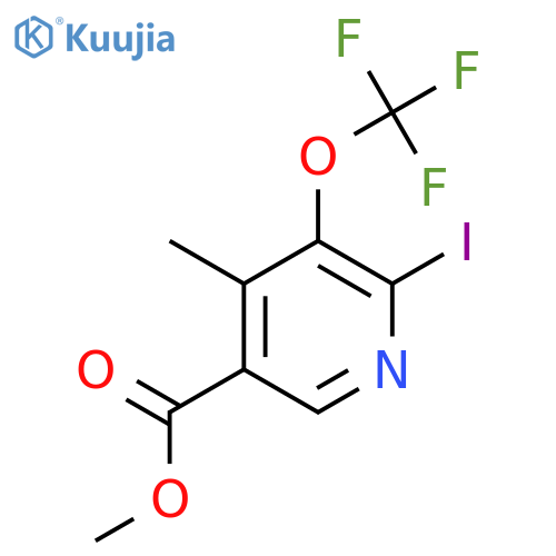 Methyl 2-iodo-4-methyl-3-(trifluoromethoxy)pyridine-5-carboxylate structure