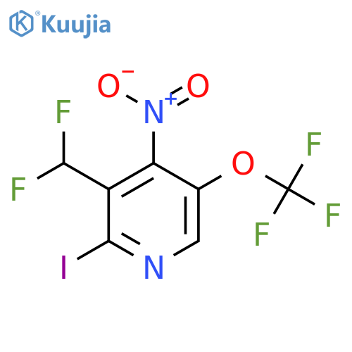 3-(Difluoromethyl)-2-iodo-4-nitro-5-(trifluoromethoxy)pyridine structure