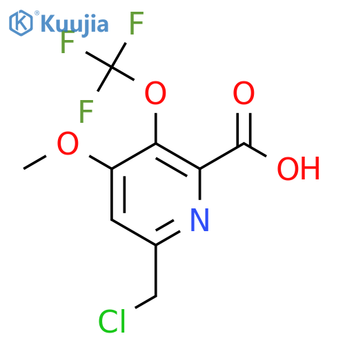 6-(Chloromethyl)-4-methoxy-3-(trifluoromethoxy)pyridine-2-carboxylic acid structure
