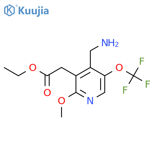 Ethyl 4-(aminomethyl)-2-methoxy-5-(trifluoromethoxy)pyridine-3-acetate structure