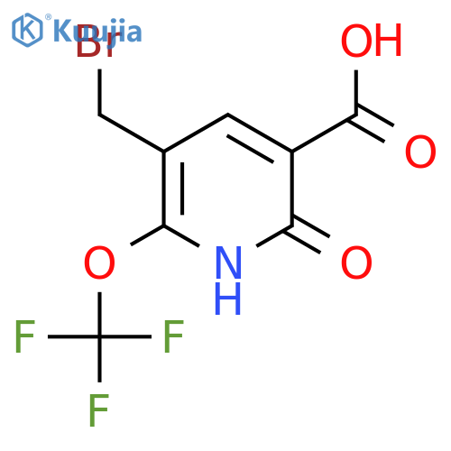 3-(Bromomethyl)-6-hydroxy-2-(trifluoromethoxy)pyridine-5-carboxylic acid structure