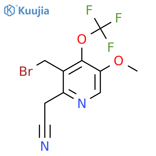 3-(Bromomethyl)-5-methoxy-4-(trifluoromethoxy)pyridine-2-acetonitrile structure