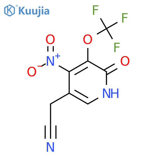 2-Hydroxy-4-nitro-3-(trifluoromethoxy)pyridine-5-acetonitrile structure