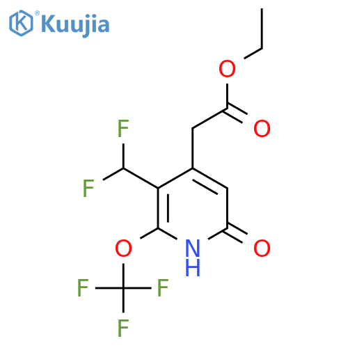 Ethyl 3-(difluoromethyl)-6-hydroxy-2-(trifluoromethoxy)pyridine-4-acetate structure