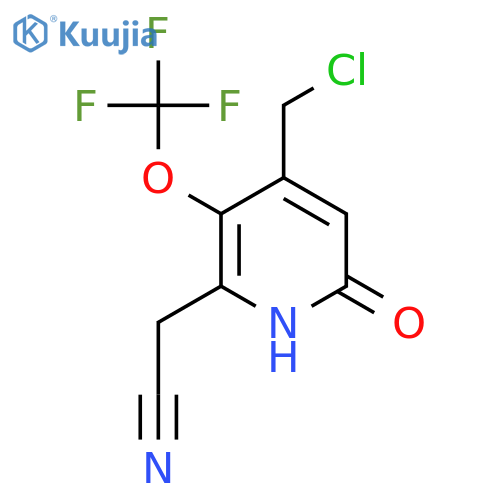 4-(Chloromethyl)-6-hydroxy-3-(trifluoromethoxy)pyridine-2-acetonitrile structure