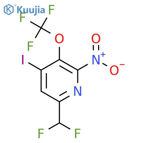 6-(Difluoromethyl)-4-iodo-2-nitro-3-(trifluoromethoxy)pyridine structure