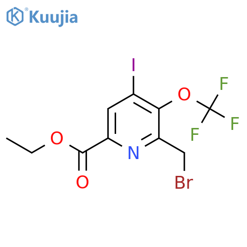 Ethyl 2-(bromomethyl)-4-iodo-3-(trifluoromethoxy)pyridine-6-carboxylate structure