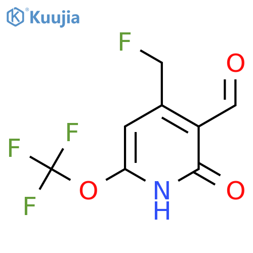 4-(Fluoromethyl)-2-hydroxy-6-(trifluoromethoxy)pyridine-3-carboxaldehyde structure
