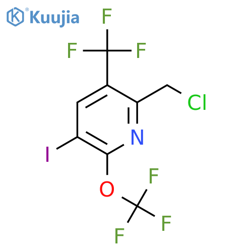 2-(Chloromethyl)-5-iodo-6-(trifluoromethoxy)-3-(trifluoromethyl)pyridine structure