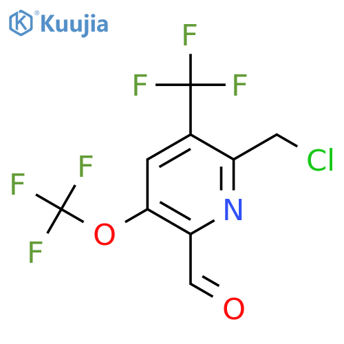 2-(Chloromethyl)-5-(trifluoromethoxy)-3-(trifluoromethyl)pyridine-6-carboxaldehyde structure