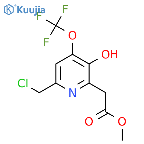Methyl 6-(chloromethyl)-3-hydroxy-4-(trifluoromethoxy)pyridine-2-acetate structure