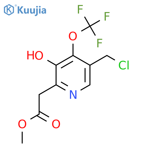 Methyl 5-(chloromethyl)-3-hydroxy-4-(trifluoromethoxy)pyridine-2-acetate structure