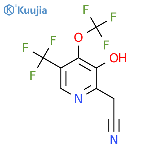 3-Hydroxy-4-(trifluoromethoxy)-5-(trifluoromethyl)pyridine-2-acetonitrile structure