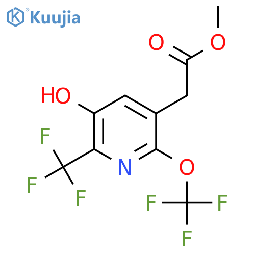 Methyl 3-hydroxy-6-(trifluoromethoxy)-2-(trifluoromethyl)pyridine-5-acetate structure