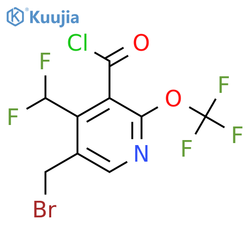 5-(Bromomethyl)-4-(difluoromethyl)-2-(trifluoromethoxy)pyridine-3-carbonyl chloride structure