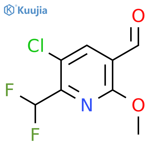 3-Chloro-2-(difluoromethyl)-6-methoxypyridine-5-carboxaldehyde structure