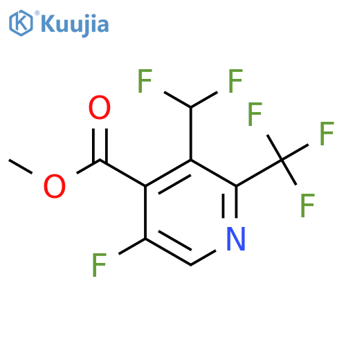 Methyl 3-(difluoromethyl)-5-fluoro-2-(trifluoromethyl)pyridine-4-carboxylate structure