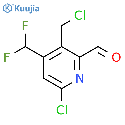 6-Chloro-3-(chloromethyl)-4-(difluoromethyl)pyridine-2-carboxaldehyde structure
