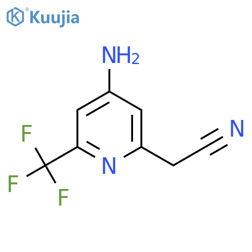 4-Amino-2-(trifluoromethyl)pyridine-6-acetonitrile structure