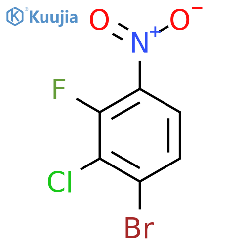 1-Bromo-2-chloro-3-fluoro-4-nitrobenzene structure