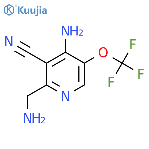 4-Amino-2-(aminomethyl)-3-cyano-5-(trifluoromethoxy)pyridine structure