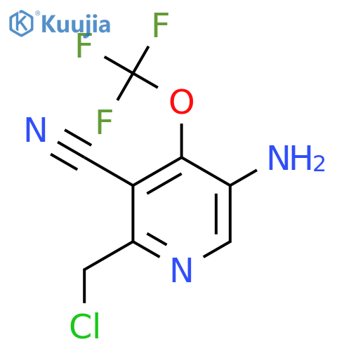 5-Amino-2-(chloromethyl)-3-cyano-4-(trifluoromethoxy)pyridine structure