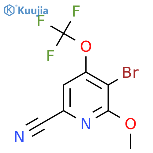 3-Bromo-6-cyano-2-methoxy-4-(trifluoromethoxy)pyridine structure
