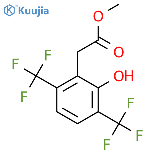 Methyl 3,6-bis(trifluoromethyl)-2-hydroxyphenylacetate structure