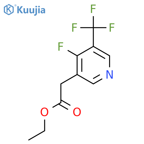 Ethyl 4-fluoro-3-(trifluoromethyl)pyridine-5-acetate structure